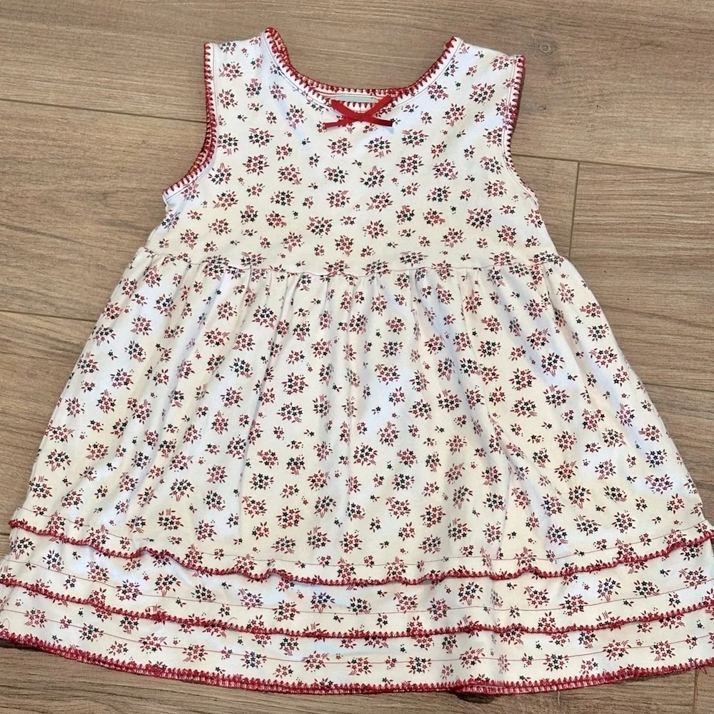 Girls 6 Hearstrings Red, White and Blue Sleeveless Dress